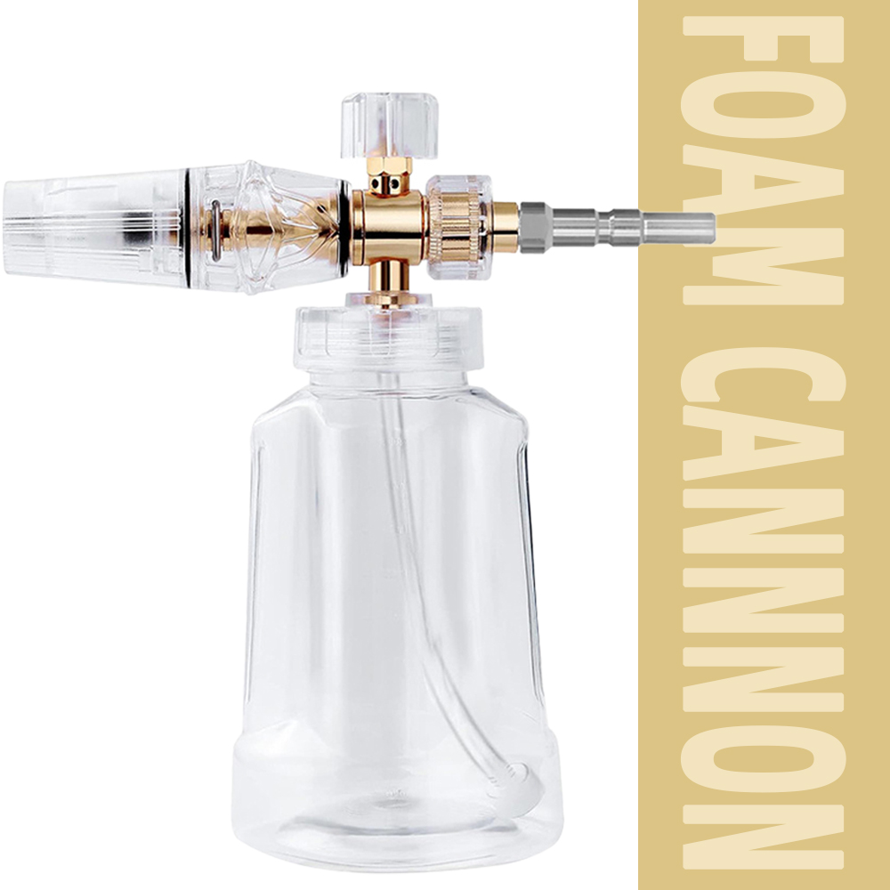 Foam Cannon Car Wash - Cannone schiumogeno completamente trasparente da 1L